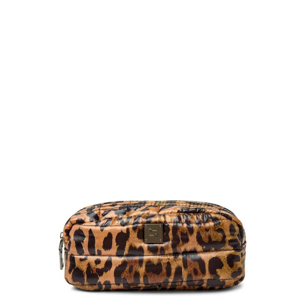 NEW THINK ROYLN women's touch up bag in leopard